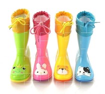 Baby girl childrens rain boots high and long tube bundle mouth light non-slip Japanese rubber shoe cover waterproof boots boy