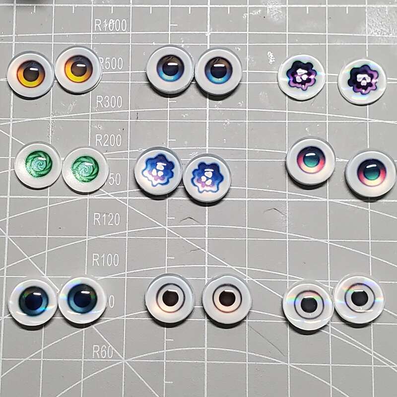 【12Mm in Stock】Splatoon Glass Eye Pieces, Splatoon Egg Flower Eyes