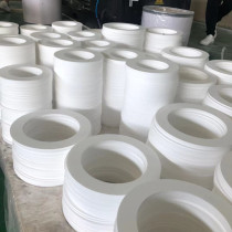 Teflon gasket PTFE gasket modified glass fiber PTFE gasket PTFE acid and alkali resistant PTFE sealing gasket factory