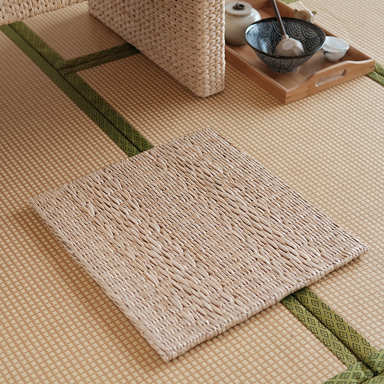 Grass choreography square bushel cushion chair Summer handmade natural busgrass flexible and breathable cushion thin