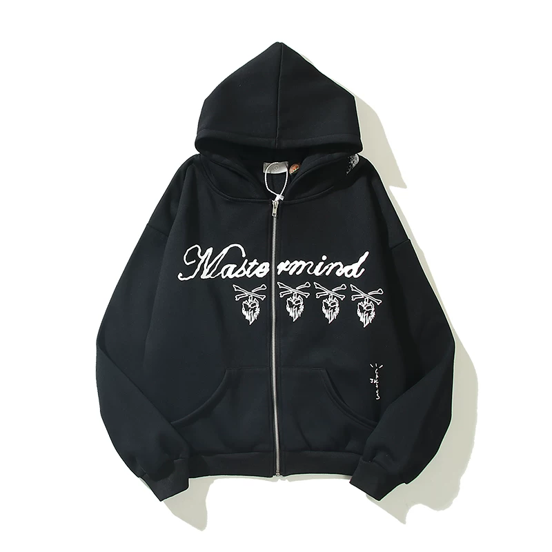 Худи (Travis Scott Cactus Jack MasterMind) на молнии, флис/плюш, размеры M–2XL