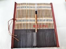 Large medium and small brush pen curtain storage pen roll with pocket Bamboo curtain calligraphy Chinese painting painting tools Painting materials Ten pens