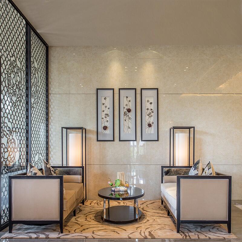 New Chinese Sample House Display Center Department Talks Hospitality Sofa Composition Hotel Clubhouse Business Cassette Rest Area Double Sofa