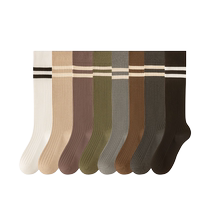 Calf Sox Children Spring and Autumn Pressure Slim Leg Long Barrel Socks Autumn Winter Streaks Slim micro pressure and knee stockings