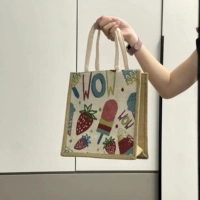 Маленькая вертикальная версия [мороженое] Улучшенная хлопковая сумка с магнитной пряжкой