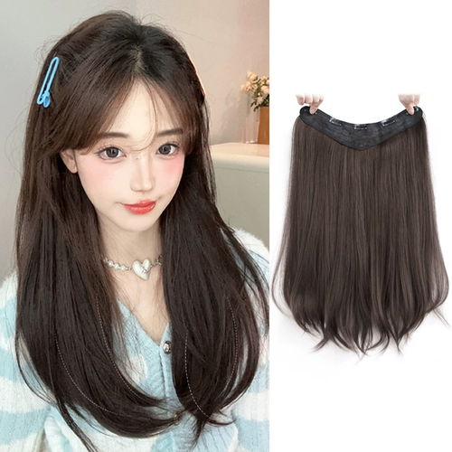 Парик на макушку, невидимое наращивание волос, придает объем, средней длины