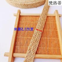 New flat hemp rope compound lace work DIY braided frame decorative hemp rope wide jute handmade ancient rope winding crafts