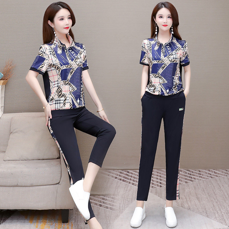 Sister Temperament Goddess Van Suit Summer Dress 2022 New Woman Cashew Slim Fit Slim Fit Pants Two Sets Tide