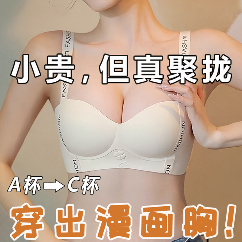 Push-Up Bra for Women, Summer, Small Bust, Makes Bust Look Bigger, 2026 New Style, Gathers Side Breasts, Prevents Sagging, Creates a Cartoon-Like Bust, Wireless Bra
