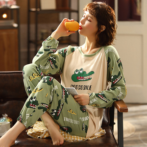 睡衣春秋纯棉家居服两件套