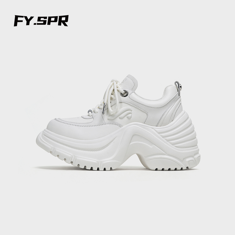 [Same Style as Huang Xuanqi] Fangyuan Diary Fyspr Small-Sized White Thick-Soled Height-Increasing Sports Casual Dad Shoes