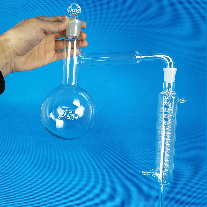 Full glass distiller 500ml chemical experiment equipment petal essential oil purification distilled water device glass distillation device
