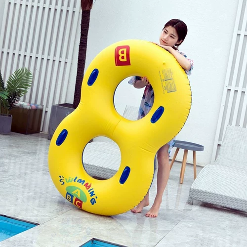 Плавательный круг для двоих для взрослых, увеличенная толщина