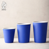 Nine Clay Klein Blue Mark Cup Handmade Ceramic Coffee Cup Creative Water Cup Cola Cup Lovers to the cup customizable