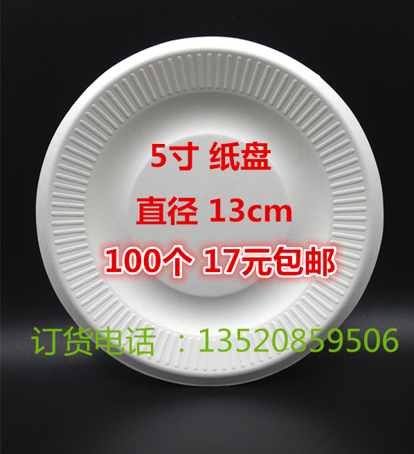 5 Inch Paper Pan Disposable Kindergarten Handmade DIY Draw Cake Dish dinner plate 100 Fitted White Round Disc