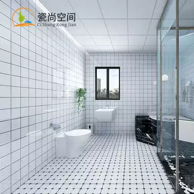 Powder room tile 300X600 Net red glazed lattice kitchen wall tile dressing room simple modern