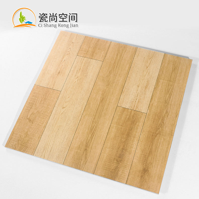 Tile 600x600 Solid Wood Bedroom Living Room Balcony Floor Tile Fully Porcelain Non-slip New Minimalist Modern B6T014
