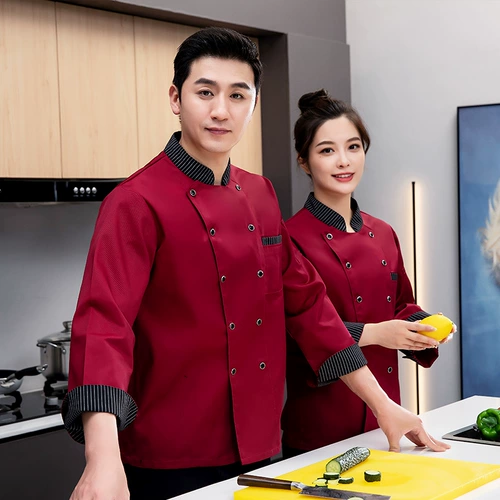 Полосатый воротник длинный -повара шеф -повара