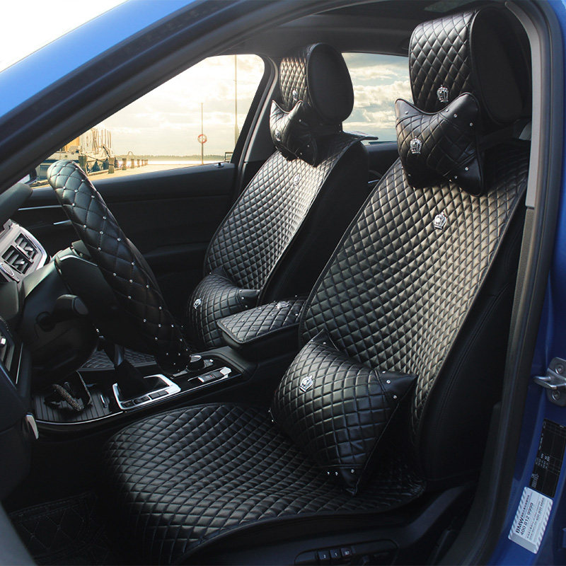 New inlaid drilling car cushion goddess Four Seasons Universal Fashion Magenta Seat Cushion Cover Mesh Red Personality Car Mat Summer