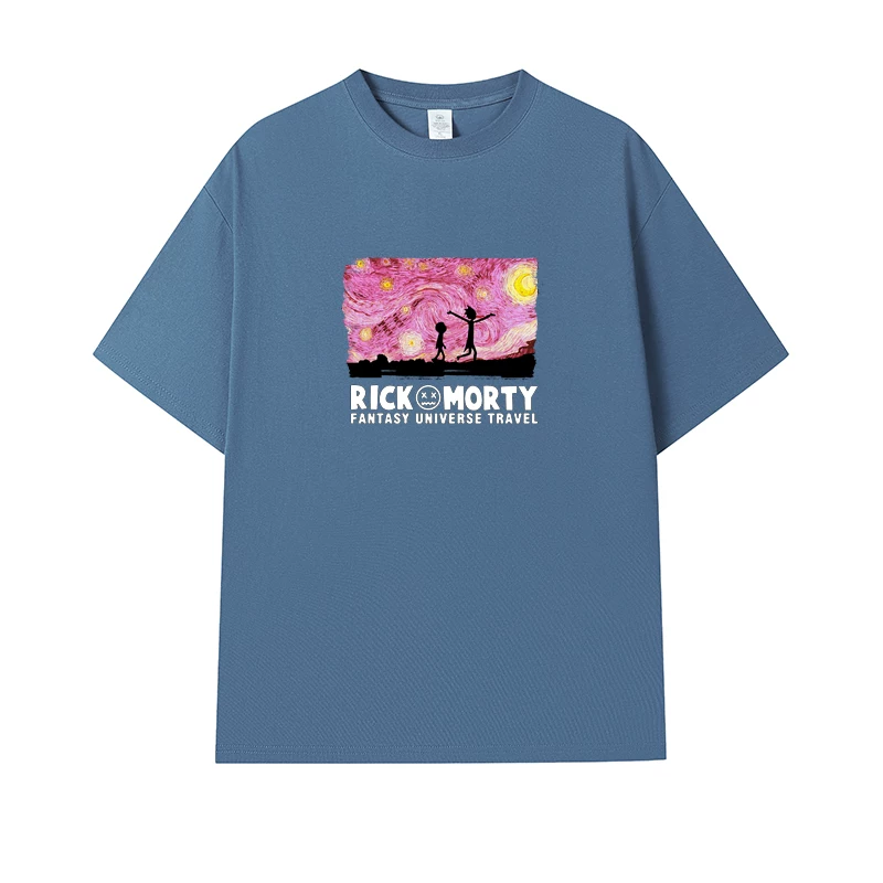 Фанатская футболка Desperate Poisoner Co -name Rick and Morty T -shirt Rick and Morty Мужчины и Женщины Аниме Студентская пара одежда
