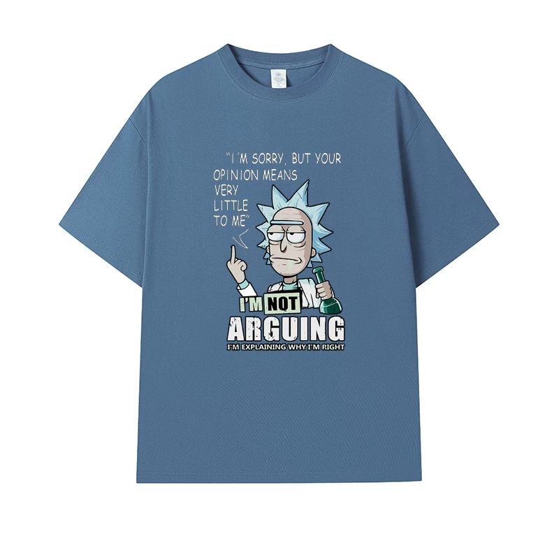 Фанатская футболка Desperate Poisoner Co -name Rick and Morty T -shirt Rick and Morty Мужчины и Женщины Аниме Студентская пара одежда