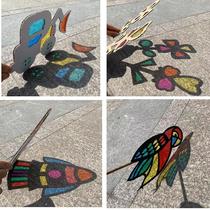 Childrens handmade colored cellophane kindergarten 61 Childrens Day teaching aids light and shadow butterfly game cellophane
