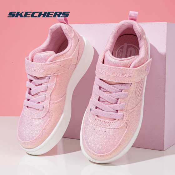 
Skechers children's shoes 24 winter sports shoes fashion trendy board shoes Velcro low top