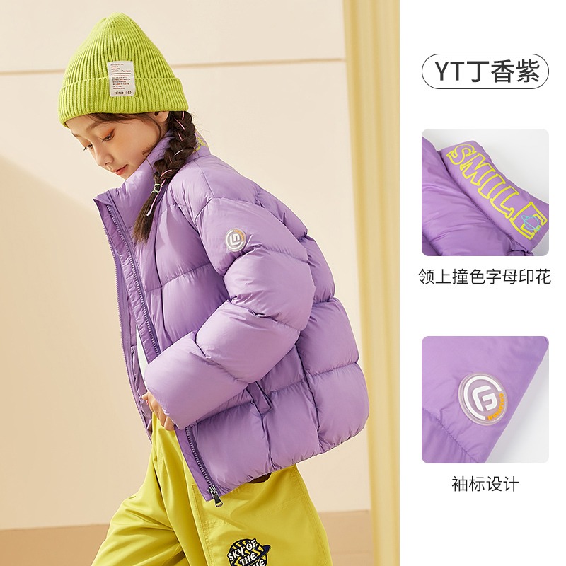 High Van child light slim fit down jacket 2021 Short style bread clothes boy girl foreign paterne children's clothing jacket