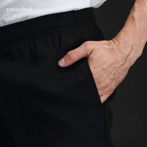 Черные дышащие рабочие штаны подходит для мужчин и женщин, свободный прямой крой