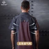 RozeChef Шеф -повара Работа в одежде мужская короткий рукав тонкий дышащий сетевой гостиничный ресторан обратно кухонная одежда повара