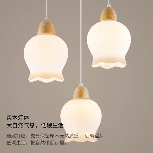 French Cream Style Designer Bar Counter Lighting, Simple Modern Creative Dining Table Art Restaurant Lamp, Flower Chandelier