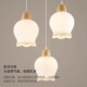 French Cream Style Designer Bar Counter Lighting, Simple Modern Creative Dining Table Art Restaurant Lamp, Flower Chandelier