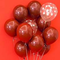 ins Net red thick double layer pomegranate red balloon gem red wedding balloon decoration wedding room proposal scene layout