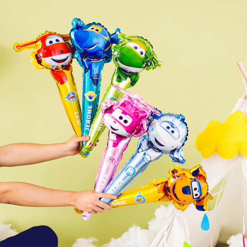 Super Fly-Man Themed Cartoon Handheld Aluminum Film Balloon Child Baby Birthday Party Decoration Scene Arrangement