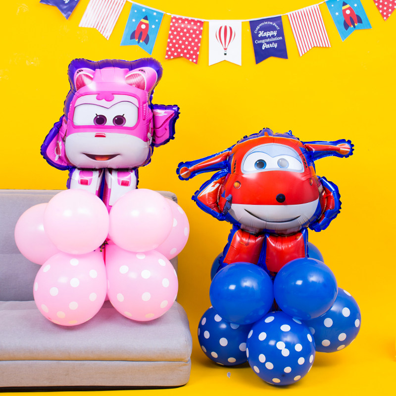 Super Fly-Man Cartoon Lodi Balloons Columns Road Lead Aluminum Film Balloon Children Birthday Party Baby's Birthday Arrangement-Taobao