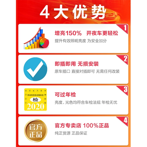 Philips 3400K Zotye T600 Damai X5 5008 M300 Z300 Kinshiro High -Beam Bulb