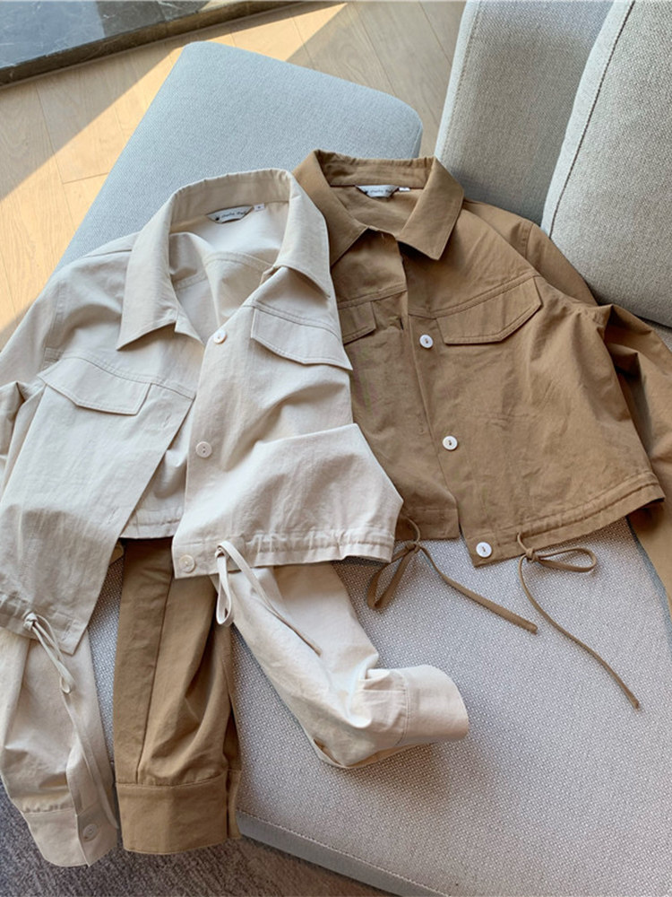 HONG KONG STYLE SHORT JACKET WOMENS 2023 POPULAR NEW SPRING SMALL MAN TALL AND THIN LOOSE JACKET TOP WOMENS CLOTHING