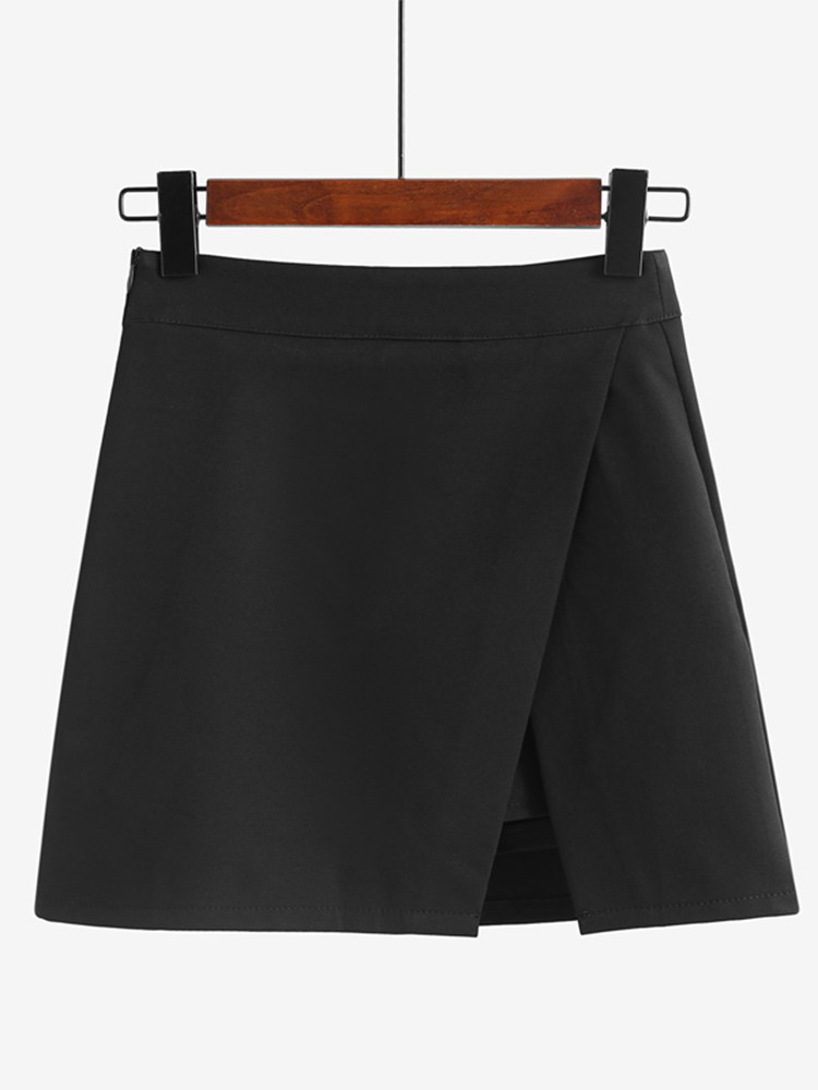 HIGH-WAISTED SLIM HIP SKIRT WOMENS 2024 NEW SPRING SLIT IRREGULAR A-LINE SKIRT SLIM FOREIGN SHORT SKIRT