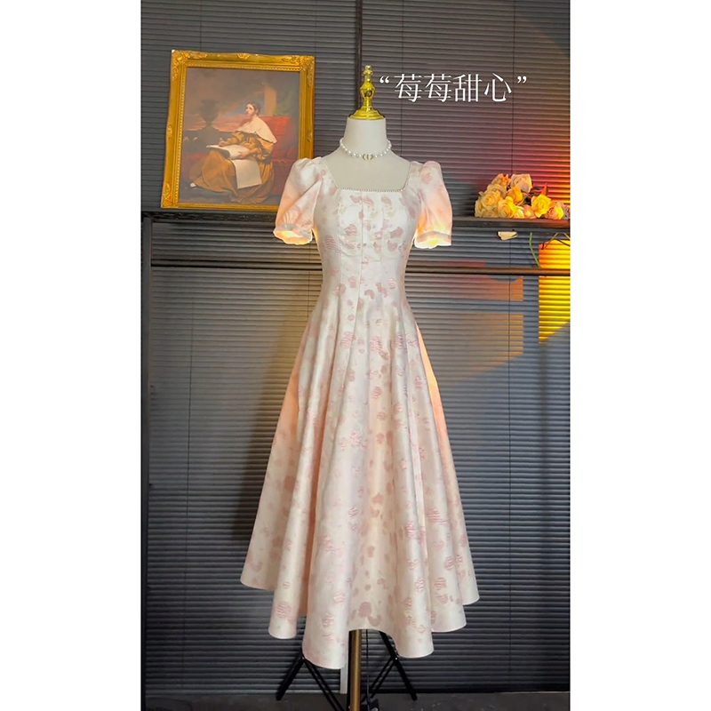 French-Style High-End Petite Dress, Niche Birthday Wear, Light Luxury Engagement, Everyday Mini Dress, Women's Clothing