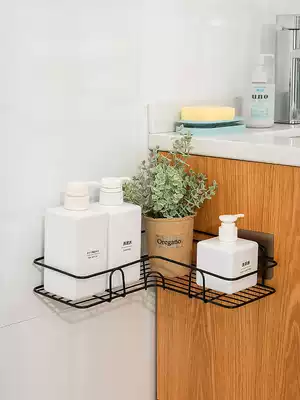 Punch-free corner storage rack dressing room tripod washing rack dormitory storage artifact toilet bathroom wall rack
