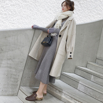 Herbenwind name Yuanyu great coat 2021 autumn Winter New Korean version of the long style jacket temperament fashion Zi Windsuit