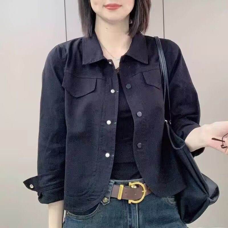 小个子气质短外套春秋季夹克休闲2026宽松新款洋气女时尚百搭上衣