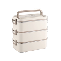 304 stainless steel stratified lunch box extra-long insulation office hand lunchbox dining box with microwave oven heating G16