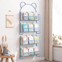 Wall Shelf Children Plotbook Containing Shelf Wall-mounted Iron Art Floor Small Large Capacity Baby Shelf Bookcase