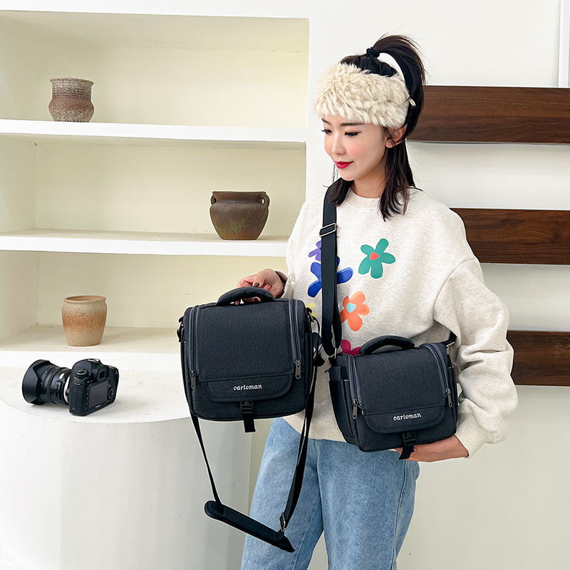 Suitable for Canon camera bag Sony Fuji single-eye micro-single-eye camera single shoulder male and female Nikon camera bag 80D200DM50