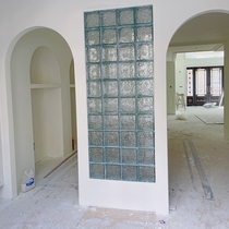 Crystal brick color transparent cloud pattern decoration restaurant frosted brick partition wall glass brick background wall square shower