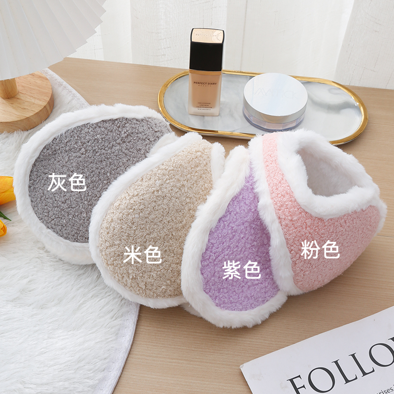 Autumn-winter plus suede thickened plush ear hood male and female increased crystal suede ear cover warm ears winter warm riding-Taobao