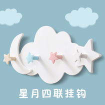 Cloud Dot Cartoon Viscose Hook Wall Creative Sticky Hook Wall-mounted Door Rear Hanging Clothes Hook Bathroom Powerful no-dent row hook