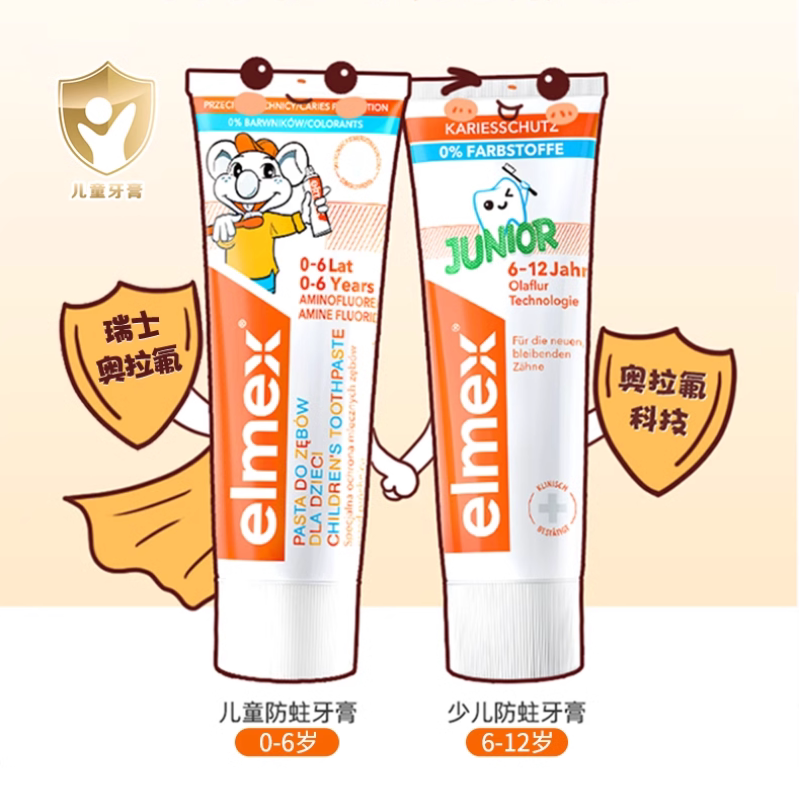elmex艾美适0-6岁儿童牙膏50ml