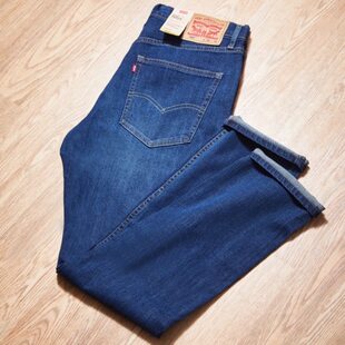 Levi's, осенние темно-синие джинсы для отдыха, средняя посадка, свободный прямой крой